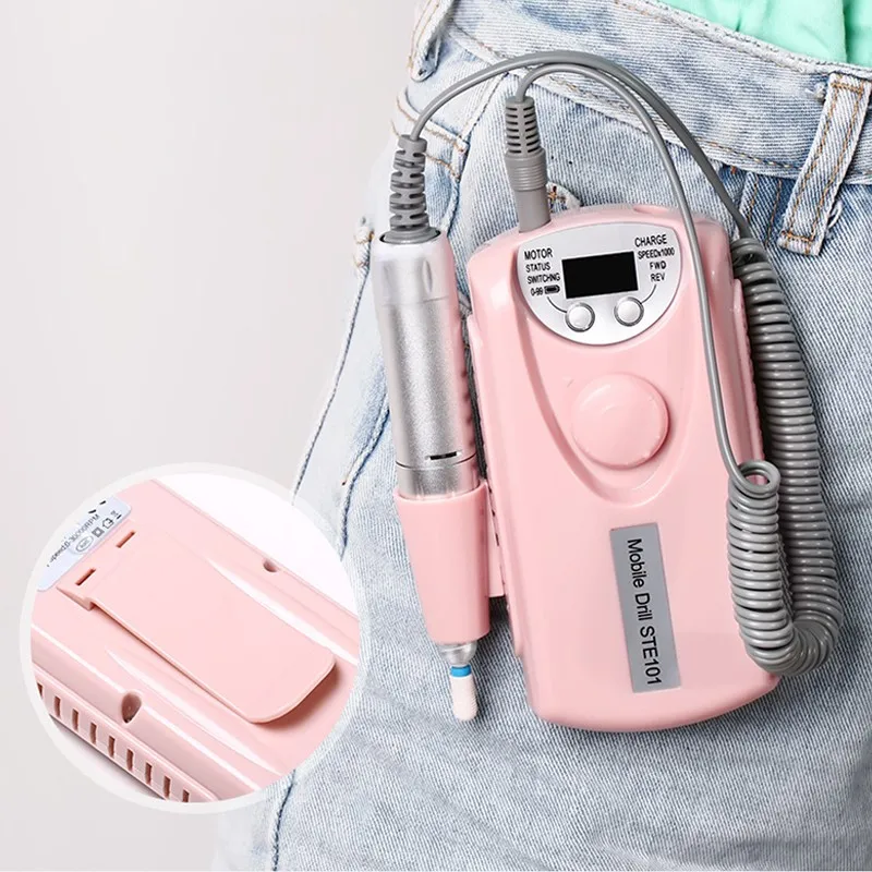 Перезаряжаемое USB-сверло для ногтей и шлифовальная машина черное |