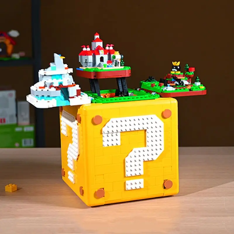 

New Super 64 Question Mark Blocks Model Bricks Game Building Blocks Educational Toys for Children Birthday Gifts fit 71395