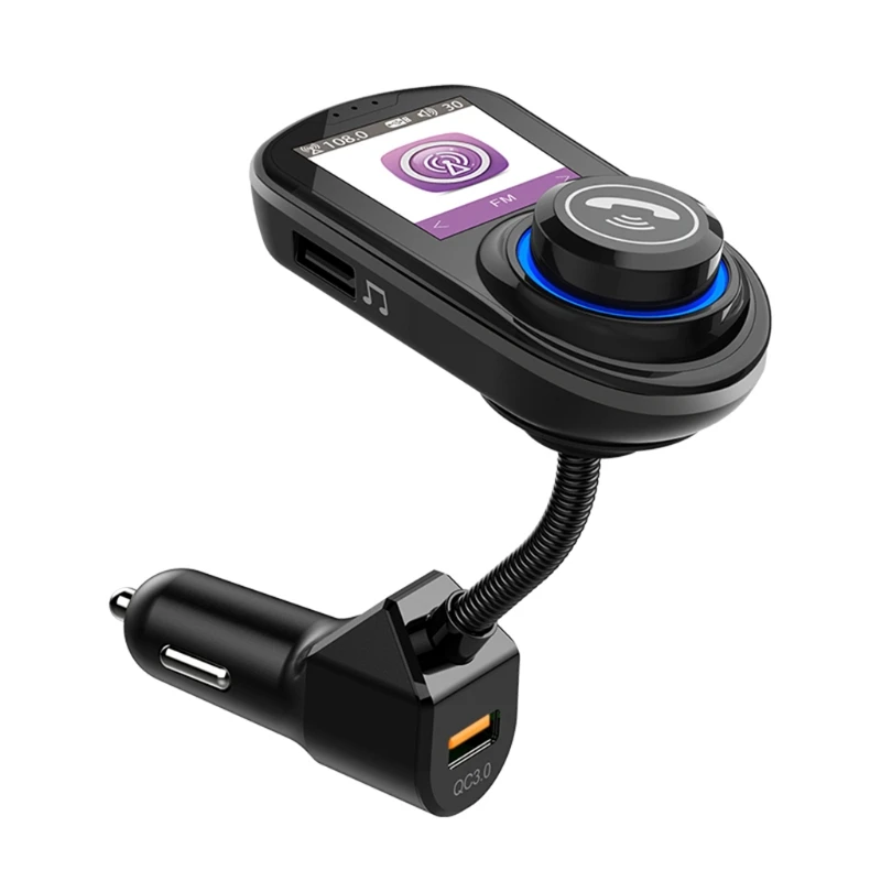 

Портативный Беспроводной Автомобильный USB адаптер мини-радио адаптер FM-передатчик и приемник BT5.0-совместимый MP3-плеер U4LD