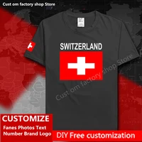 switzerland country flag %e2%80%8bt shirt diy custom jersey fans name number brand logo cotton t shirts loose casual sports t shirt che