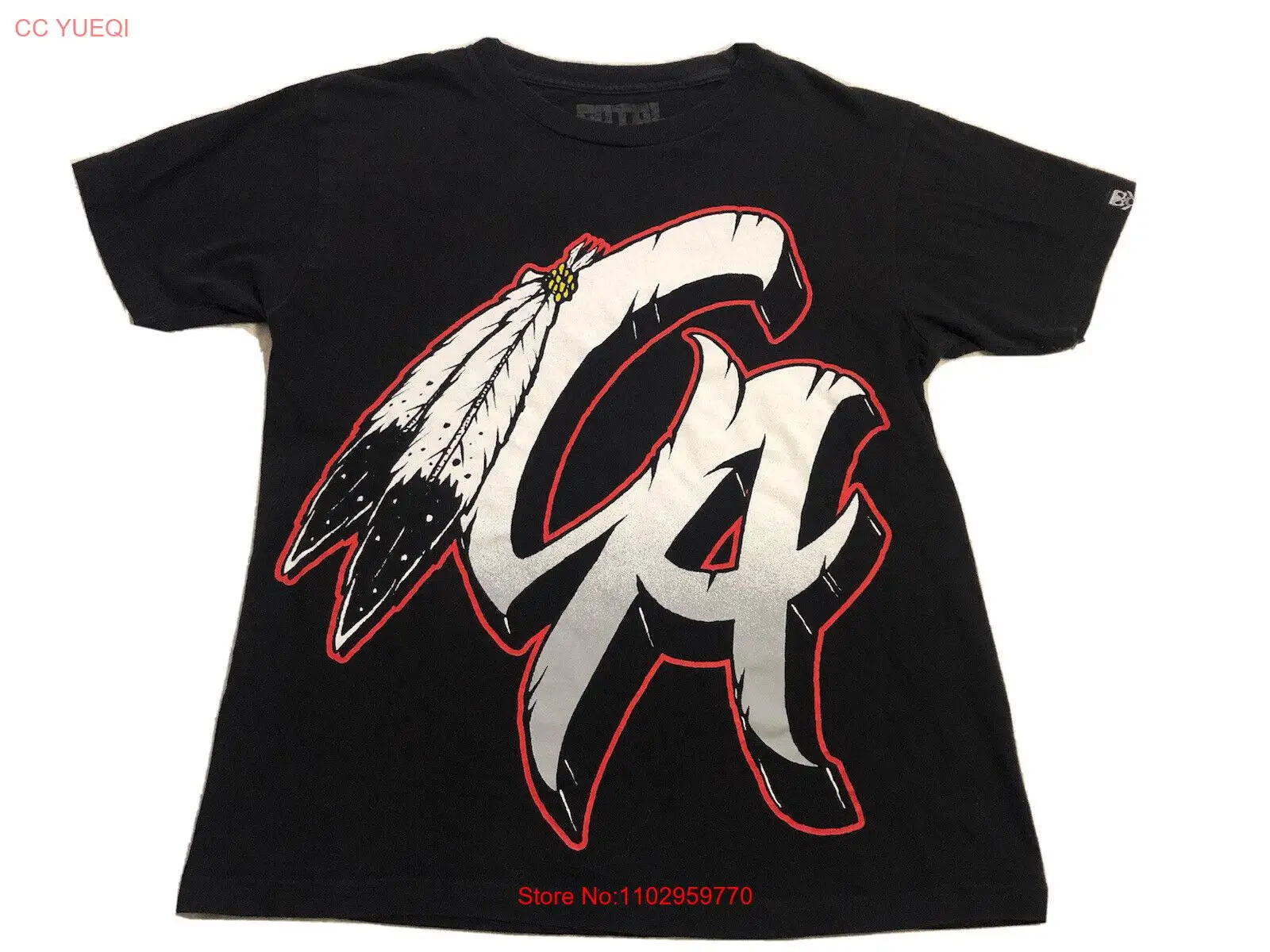 ✔️Фатальная одежда мужская футболка CA california с рисунком родных перьев размер М