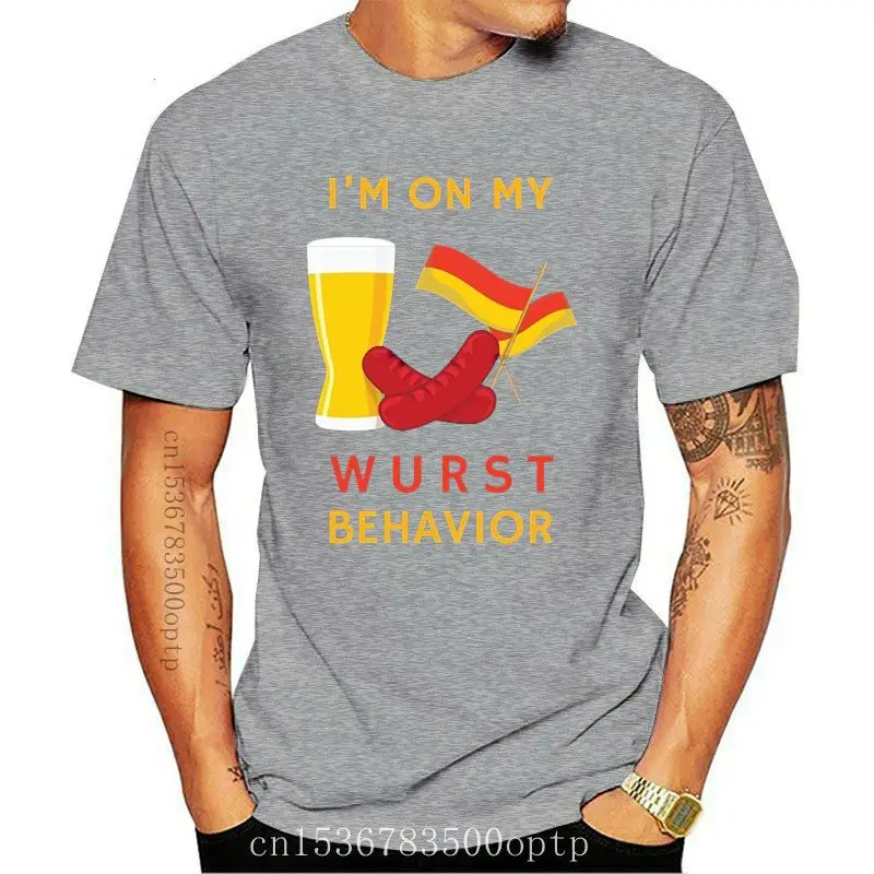 

Camiseta divertida para hombre, prenda de vestir, con estampado de la cerveza alemana Oktoberfest, nueva
