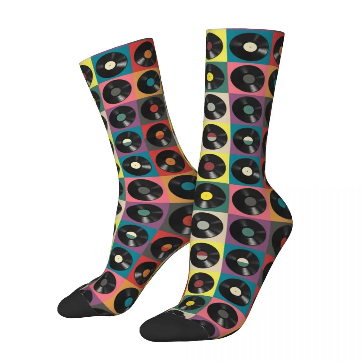 

Fashion Men's Socks Casual Vinyl Record Sock Rock Roll Heavy Metal Music High Quality Women Socks Spring Summer Autumn Winter