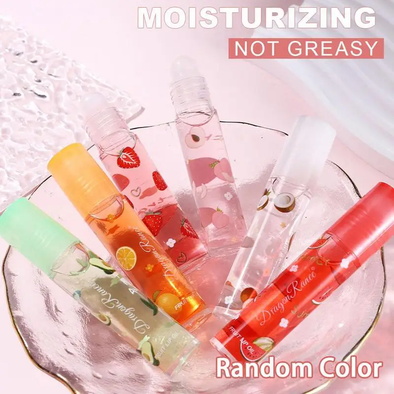 Новинка 2023 фруктовый роликовый бальзам для губ праймер макияжа увлажняющее