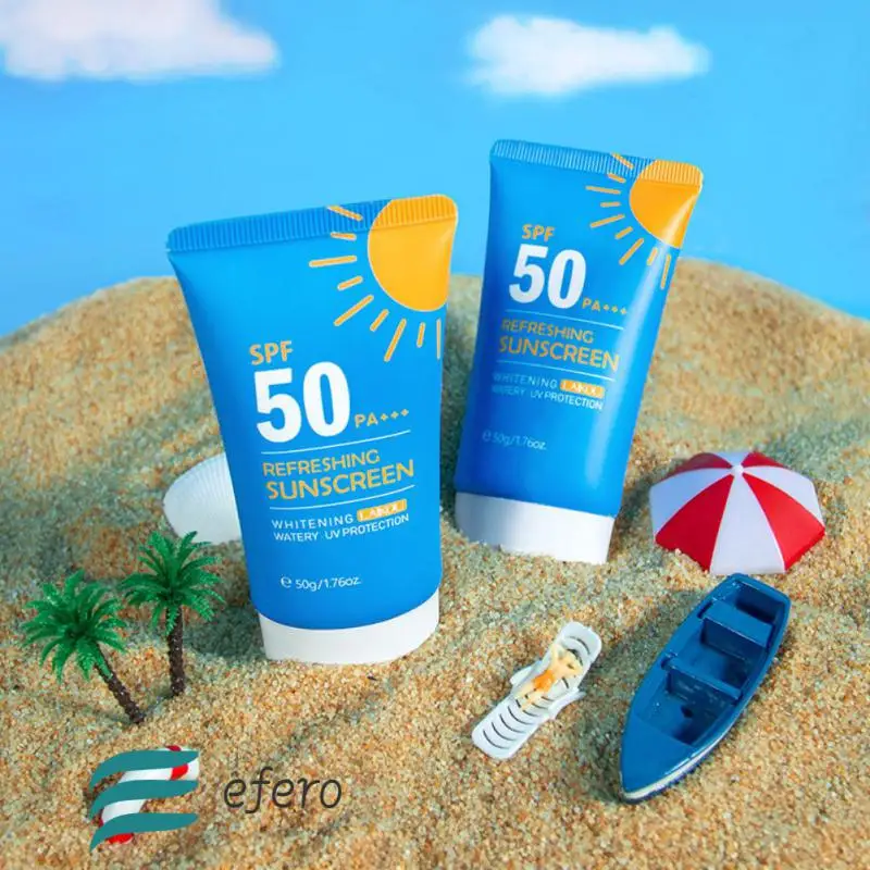 

30/50g Refreshing Sunscreen Cream Sunblock Protector SPF50+ Gel Moisturizer Bleaching Whitening Cream Face Body Isolation Lotion