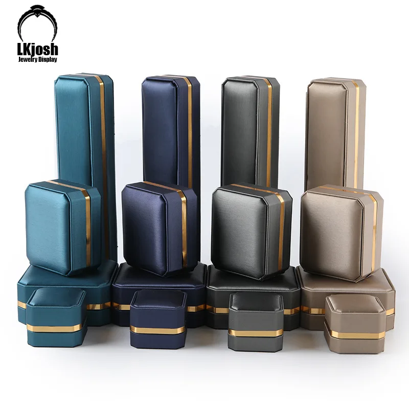 Высококачественная подарочная коробка из матовой кожи для ювелирных изделий