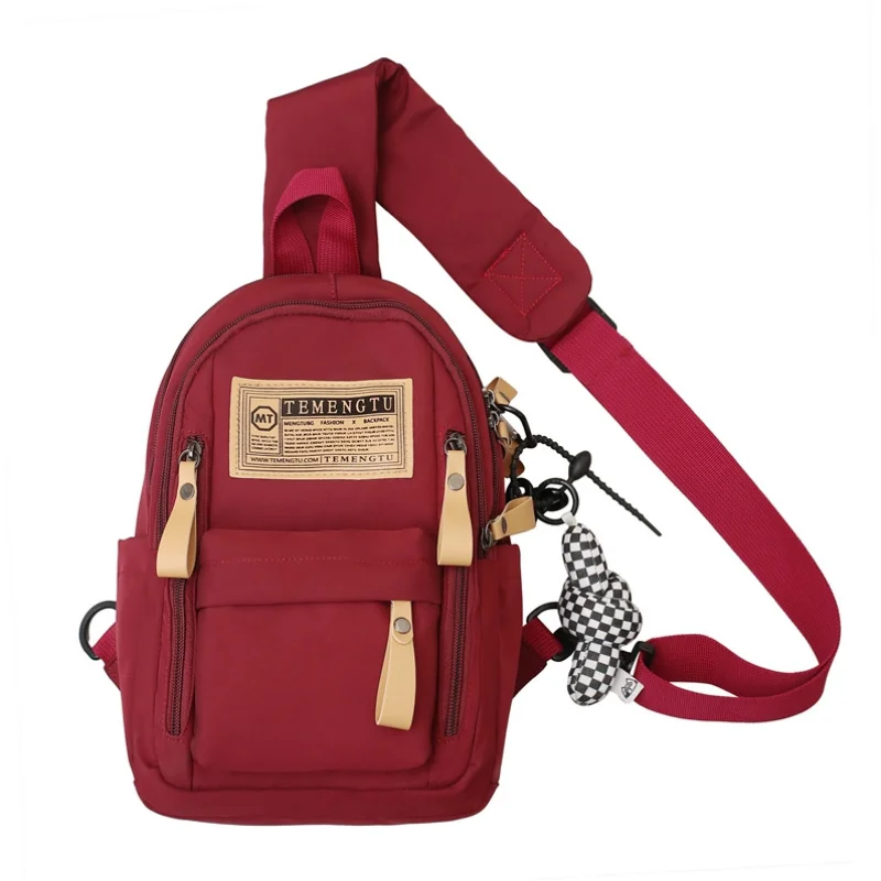 Outdoor leisure small satchel leisure Student activism one shoulder small backpack large capacity cross body bag for men and wom