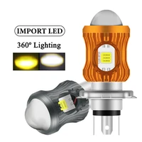 led motorcycle headlight h4 ba20d h6 bulbs hi lo beam scooter light moto cob csp led 12v 80v lamp white yellow spot light
