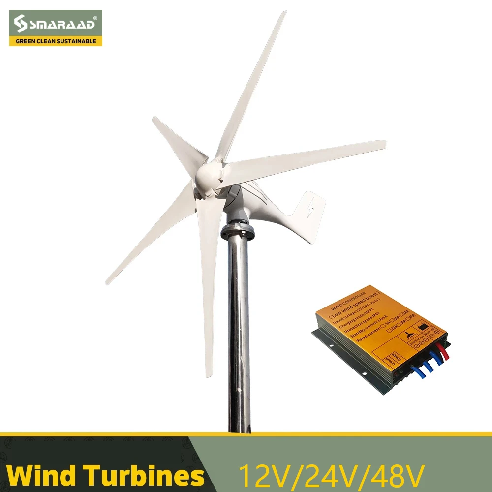 

DIDITO 1000W Wind Turbine Generator 12V 24V 48V Windmill Alternative Energy Generator Free Energy Windmill With MPPT Controller