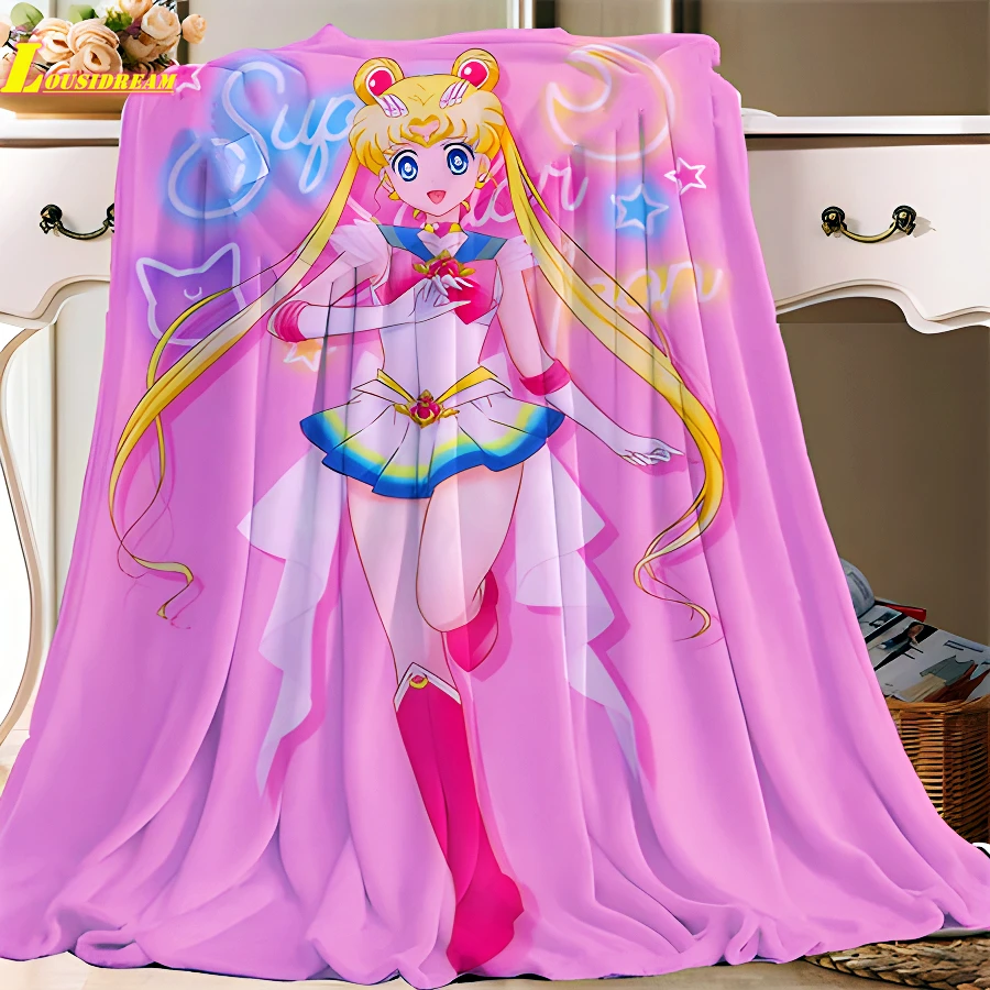 

Girl Children's Blanket Sailor Moon Blanket Beautiful Cartoon Anime Blanket Knee Warm Blanket Bed Sofa Balanket