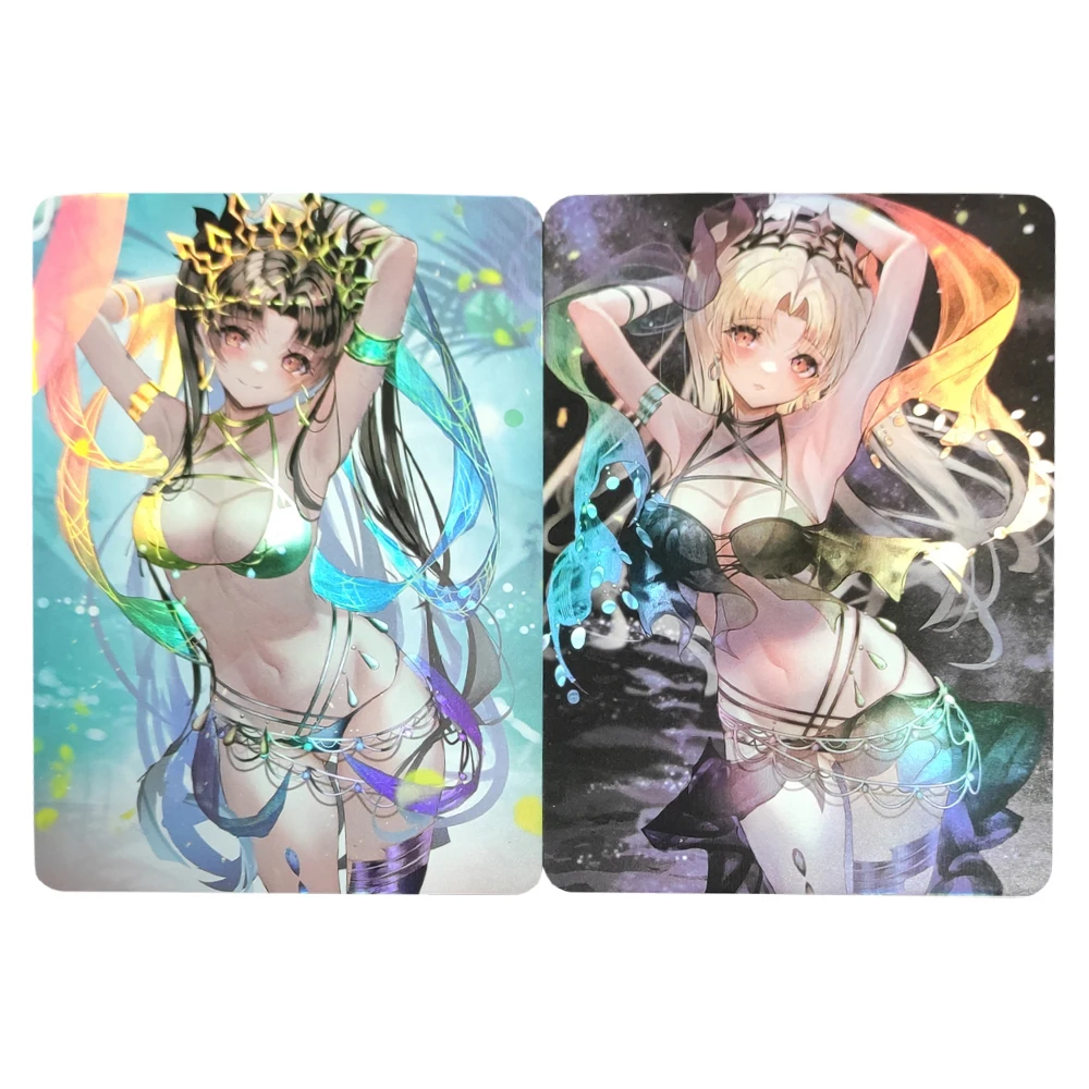 

2 шт./набор FGO Ishtar Ereshkigal Flash Card ACG Kawaii Классический Аниме игровая коллекция карт подарочные игрушки