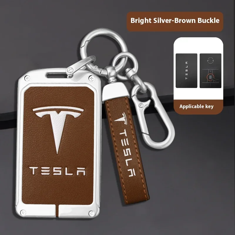 

Для Tesla Model 3 Model S Model X Model Y Roadster Cybertruck Автомобильный металлический чехол для ключей, защитный держатель для карт без ключа, аксессуары