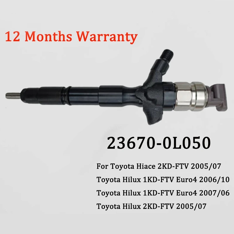 

23670-0L050 Diesel Injectors For Toyota 1KD-FTV /2KD-FTV Hiace Hilux Common Rail Injector 236700L050 Engine Fuel Nozzle