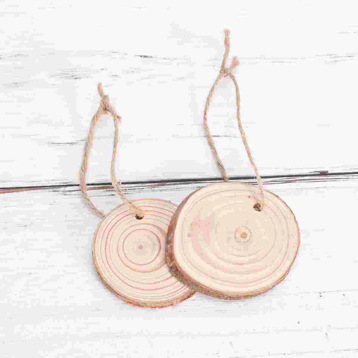 

10pcs Slice Round Log Discs Discs Painting Slices for Photo Props Wedding Christmas