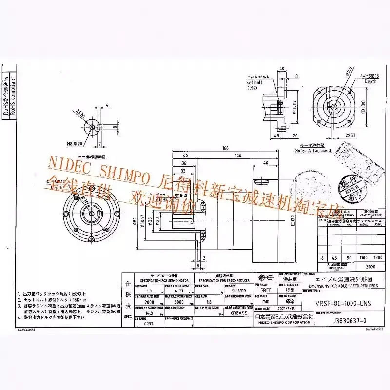 N/IDE Xinbao редуктор деревообрабатывающее оборудование резьбовой станок