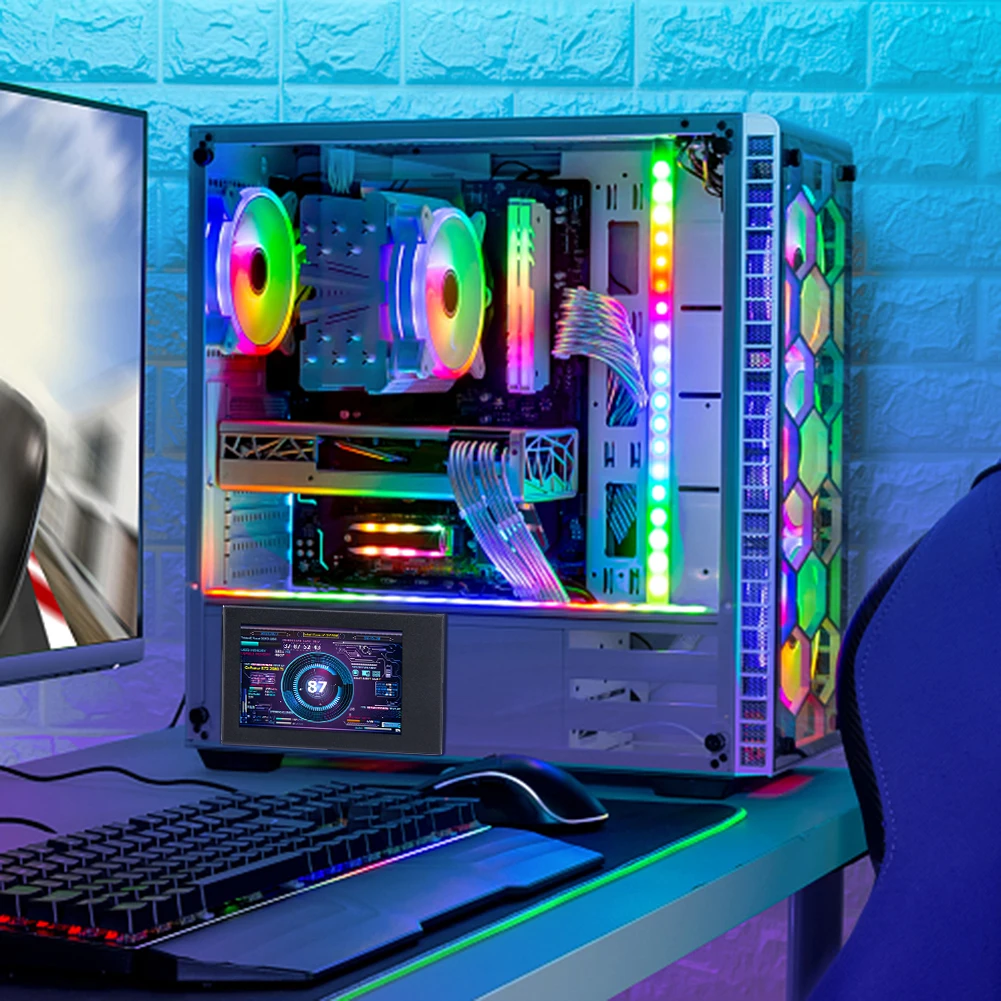 

10,1-дюймовый IPS монитор для компьютера, процессор, GPU, ОЗУ, двойная USB-карта, вращение на 3,5 градусов, HDD, вторичный экран для Mini ITX, чехол