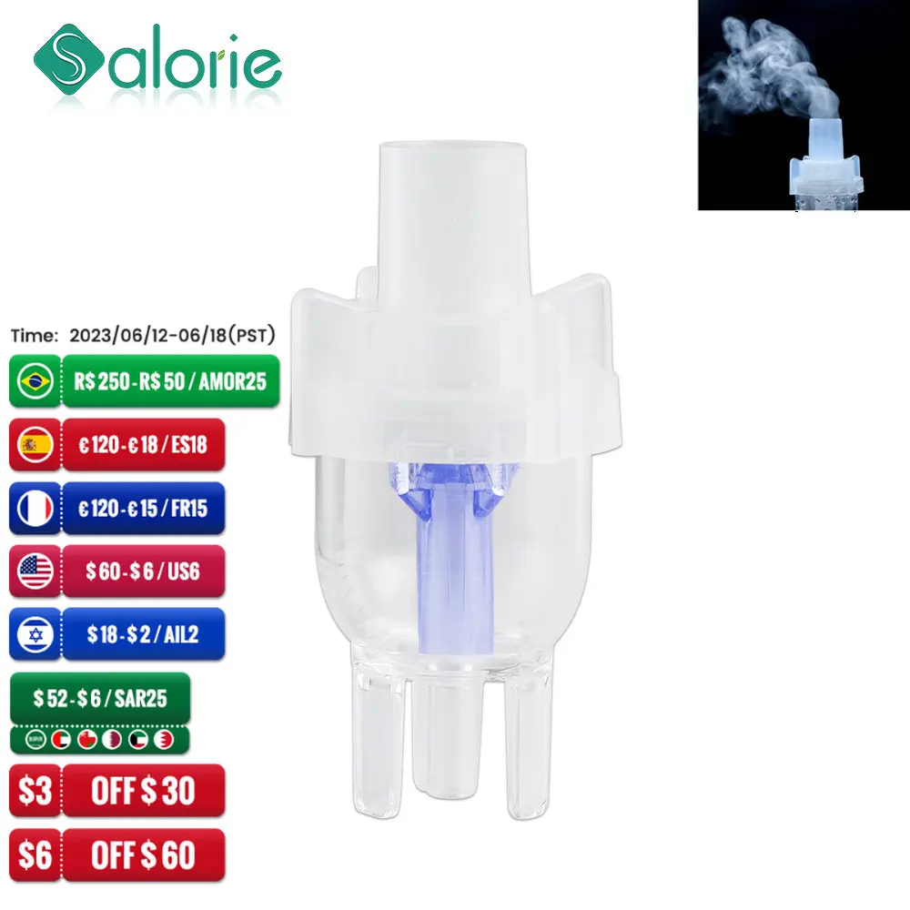 6ML Medical  Atomized Cup Allergy Inhaler Atomized Cup Air Compressor Nebulizer Medicine Bottle Tank Home Aerosol Medication