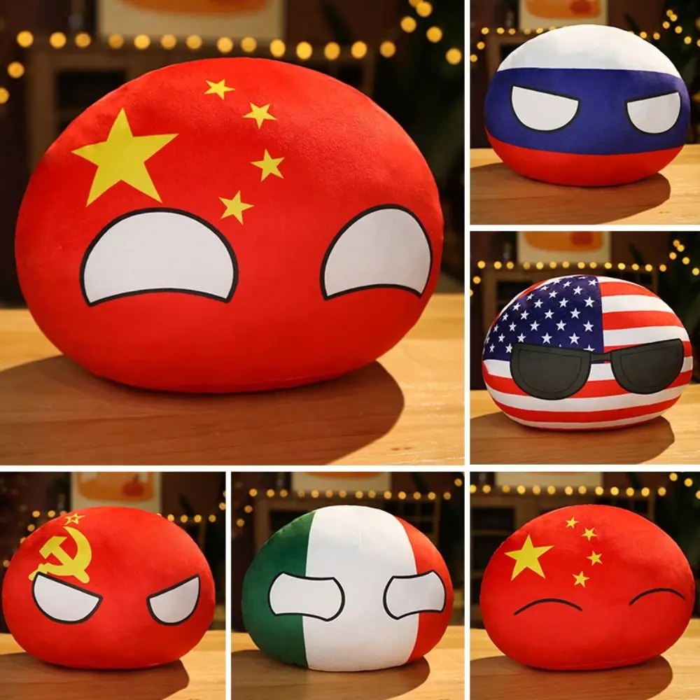 

30cm Soft Sofa Pillow Stuffed Creative Cartoon Home Decor Polandball Countryball Plush Doll Country Flag Toy Hand Warmer