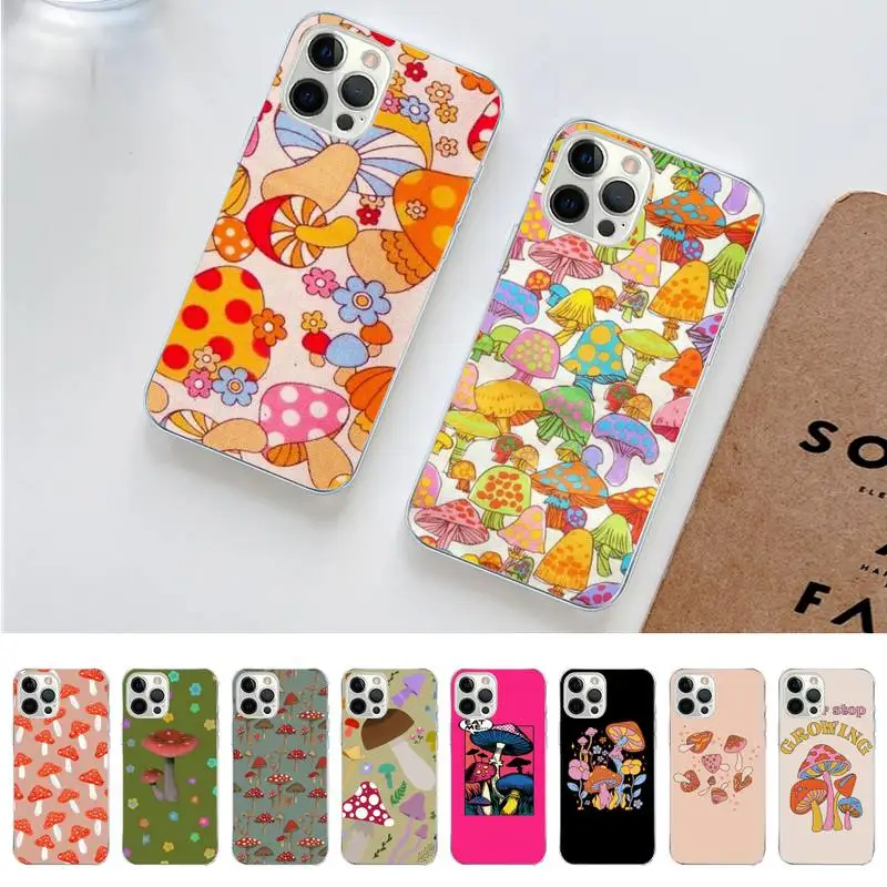

Mushroom Phone Case for iPhone 11 12 13 mini pro XS MAX 8 7 6 6S Plus X 5S SE 2020 XR case