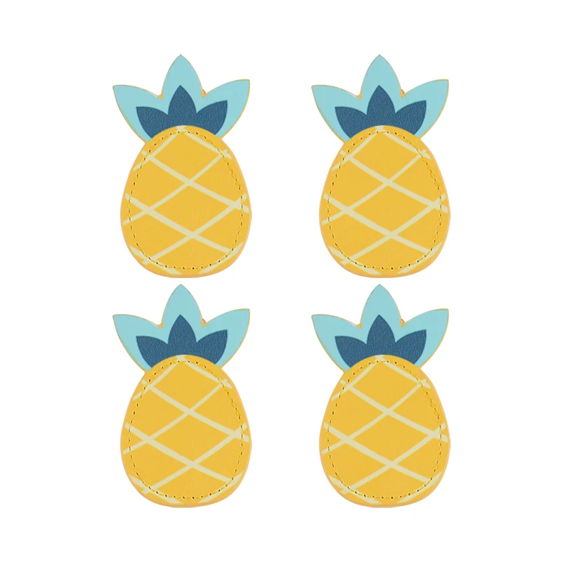 New  2 Pair 4 Pc Cartoon Fruit Shape Tears Drops End for Obag PU  Handles Attachment for O bag pattern Women Handbag