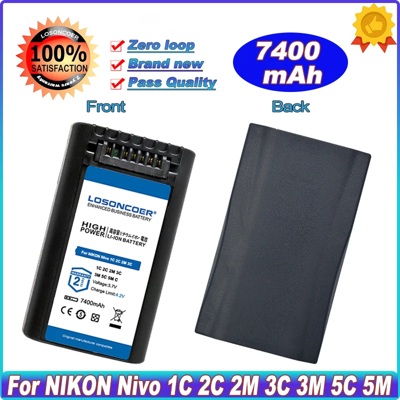 Аккумулятор для Nikon Nivo 1C 2C 3C 5C 3M 5M TS635 7400-890 890-0084-XXQ, 0084 мАч
