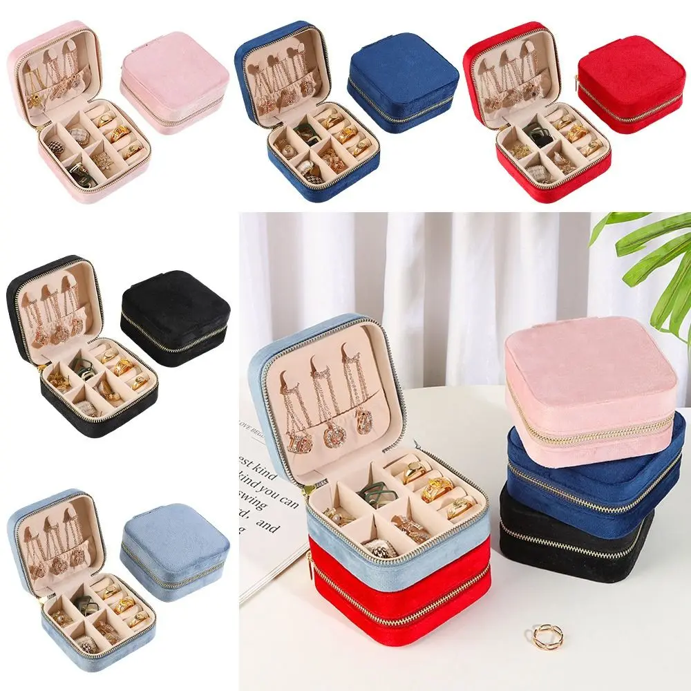

High Quality Travel Flannel Jewelry Organizer Gift Case Display Box Jewelry Box Storage Box