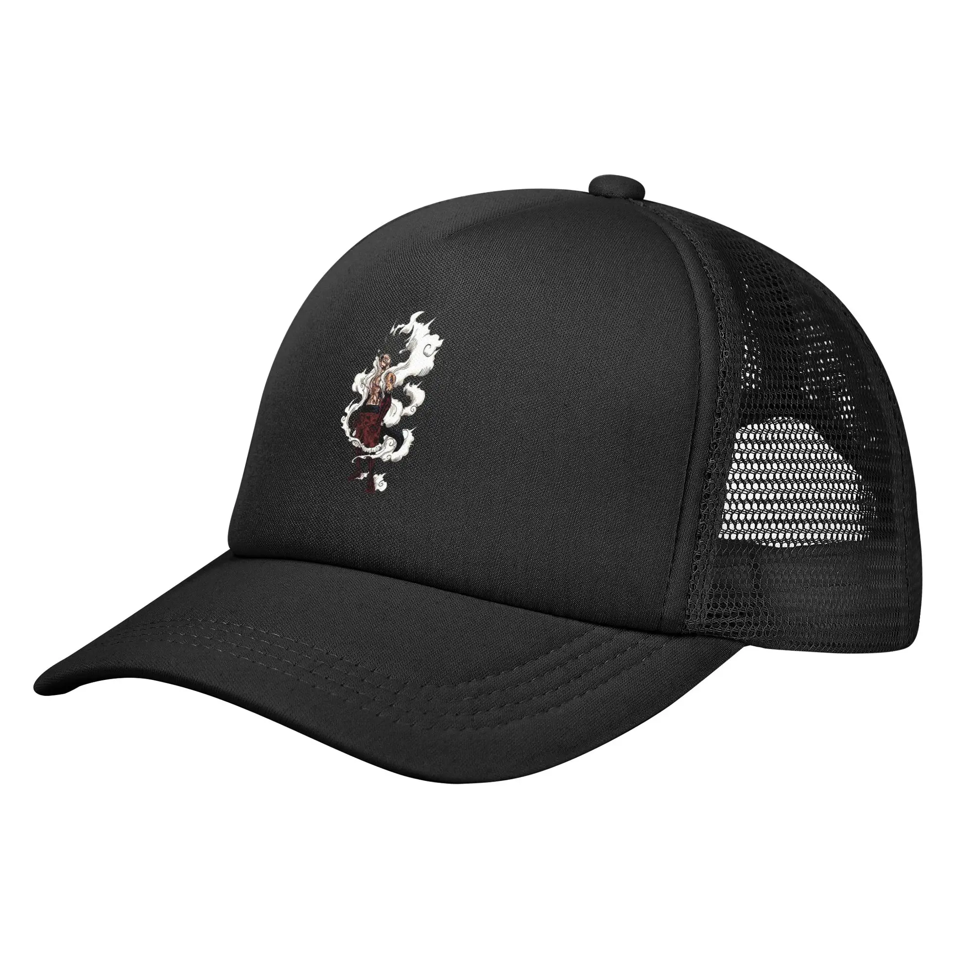 Фото Бейсболка Furios Luffy One-Piece Trucker для мужчин и женщин, винтажная, с аниме-принтом, сетчатая, из полиэстера, регулируемая, для гонок №3