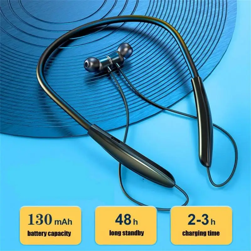 

Portable Tws Earbuds Noise Reduction Wireless Headset Waterproof Running Earphone Neck-hanging Stereo Music Headphone