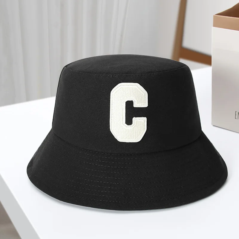 

Female Korean Version C Letter Pot Hat Japanese Student Sun Hat Female Sunshade Sunscreen Spring and Summer Fisherman Hat