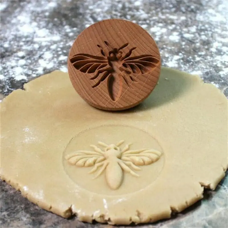 

Wooden Cookie Mold Cutter Wooden Cookie Embossing MoldCookie Moulds Press 3D Cake Embossing Baking Animal Cutter Mold