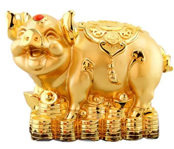 

Золотые свиньи, декор для рукоделия, собирать раковину, реализовать, играть в роли зодиака, животные для привлечения удачи, получение свиньи
