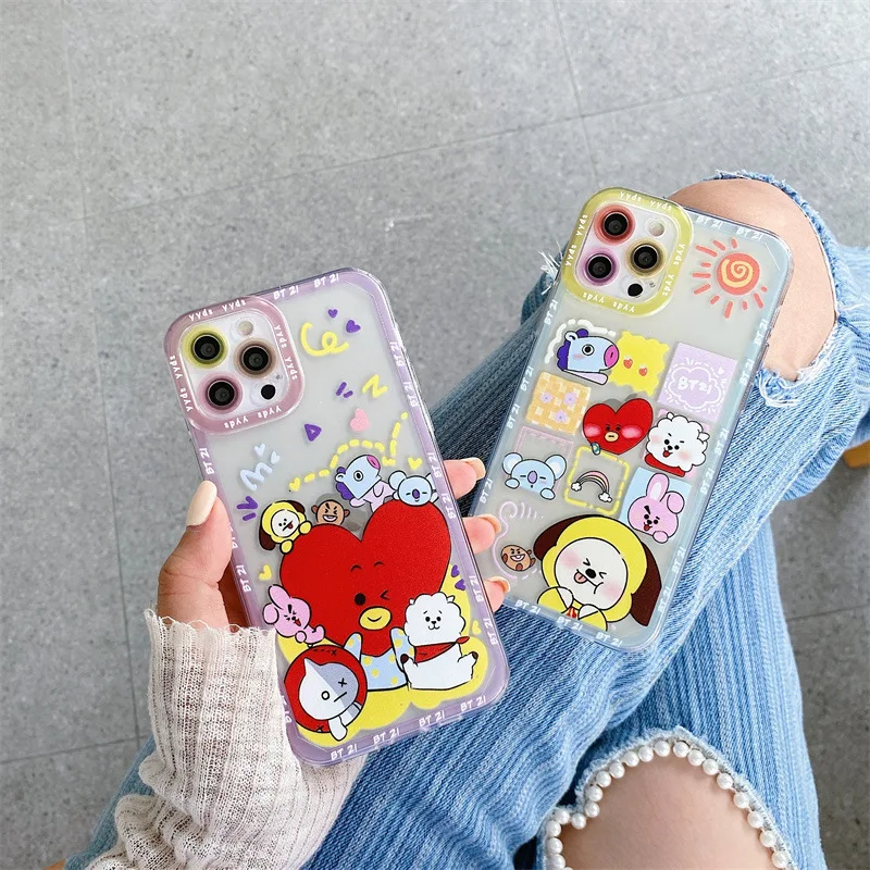 

JCBTSHBulletproof Cartoon series cute bunny pony puppy lamb cartoon pictures iPhone series Soft Rubber Protective Phone Case
