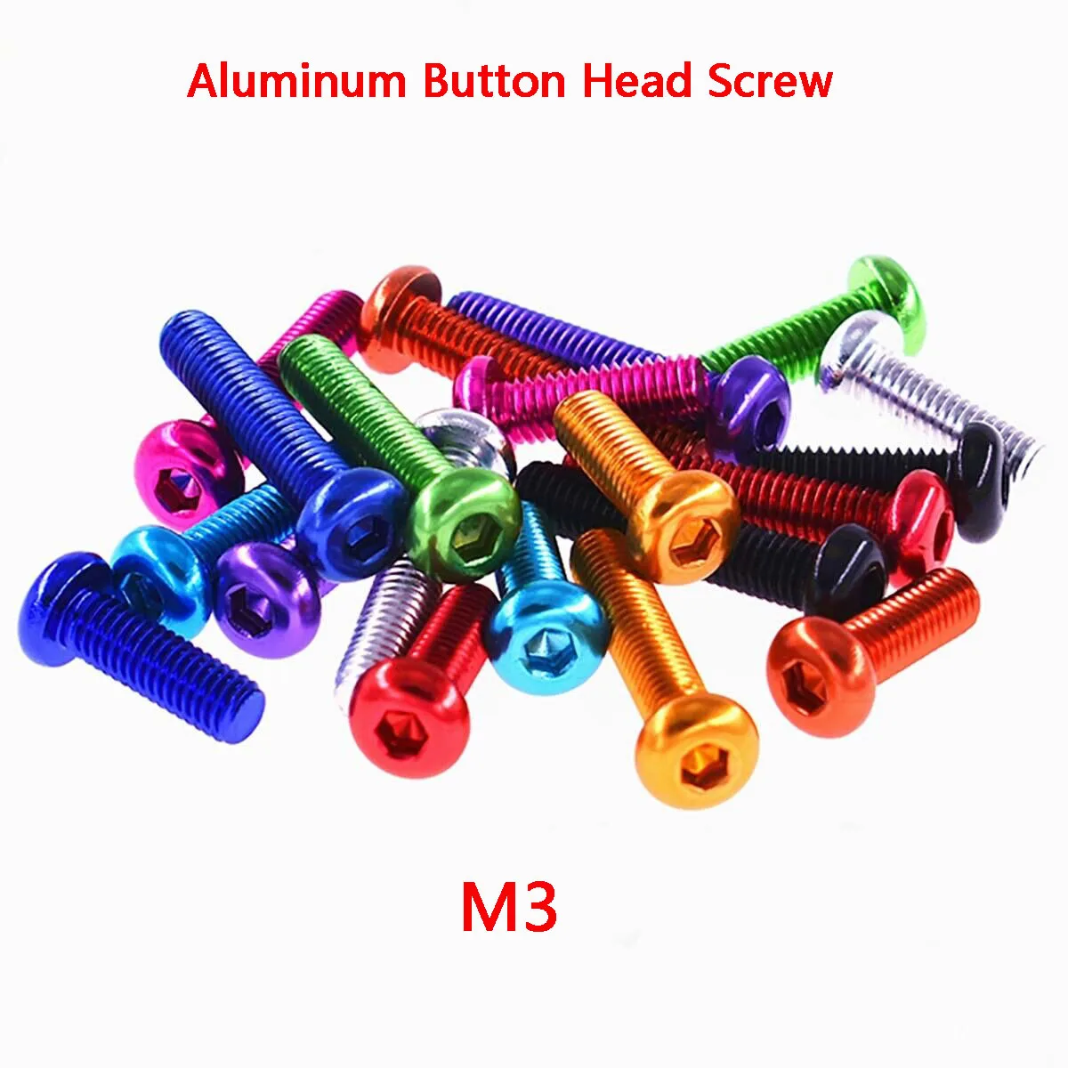 

5 шт., алюминиевые болты M3 с шестигранной головкой