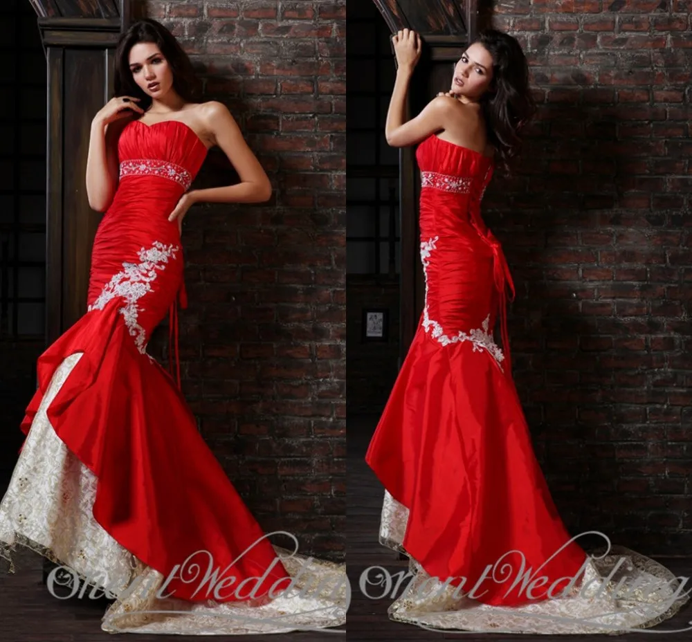 

2015 new Sexy Actual Image party Trumpet Mermaid Sweetheart beading taffeta lace Applique Pleat long Prom Dresses evening gown
