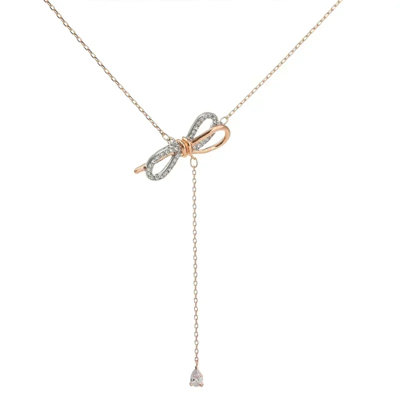 Модель взрыва ожерелье с бантом из титановой стали кристалл от Swarovsk темперамент