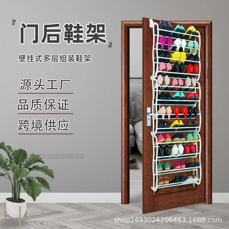 

Wall-mounted storage door, multi-layer assembly of shoe rack, simple shoe cabinet, space saving storage, simple shoe rack