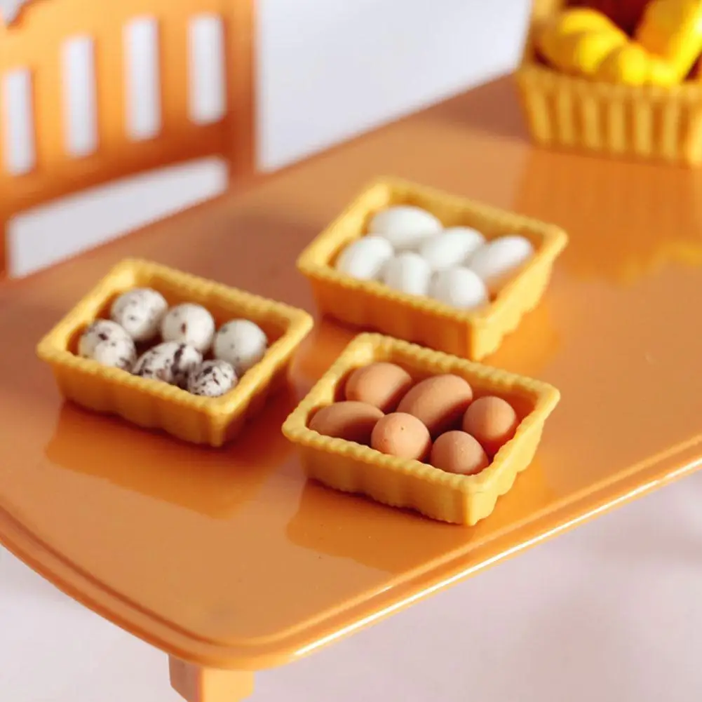 

Миниатюрные яйца для кухни, мини-яйца с лотками для яиц для детей, подарки на день рождения, реквизит для сцены, съемки W8d5