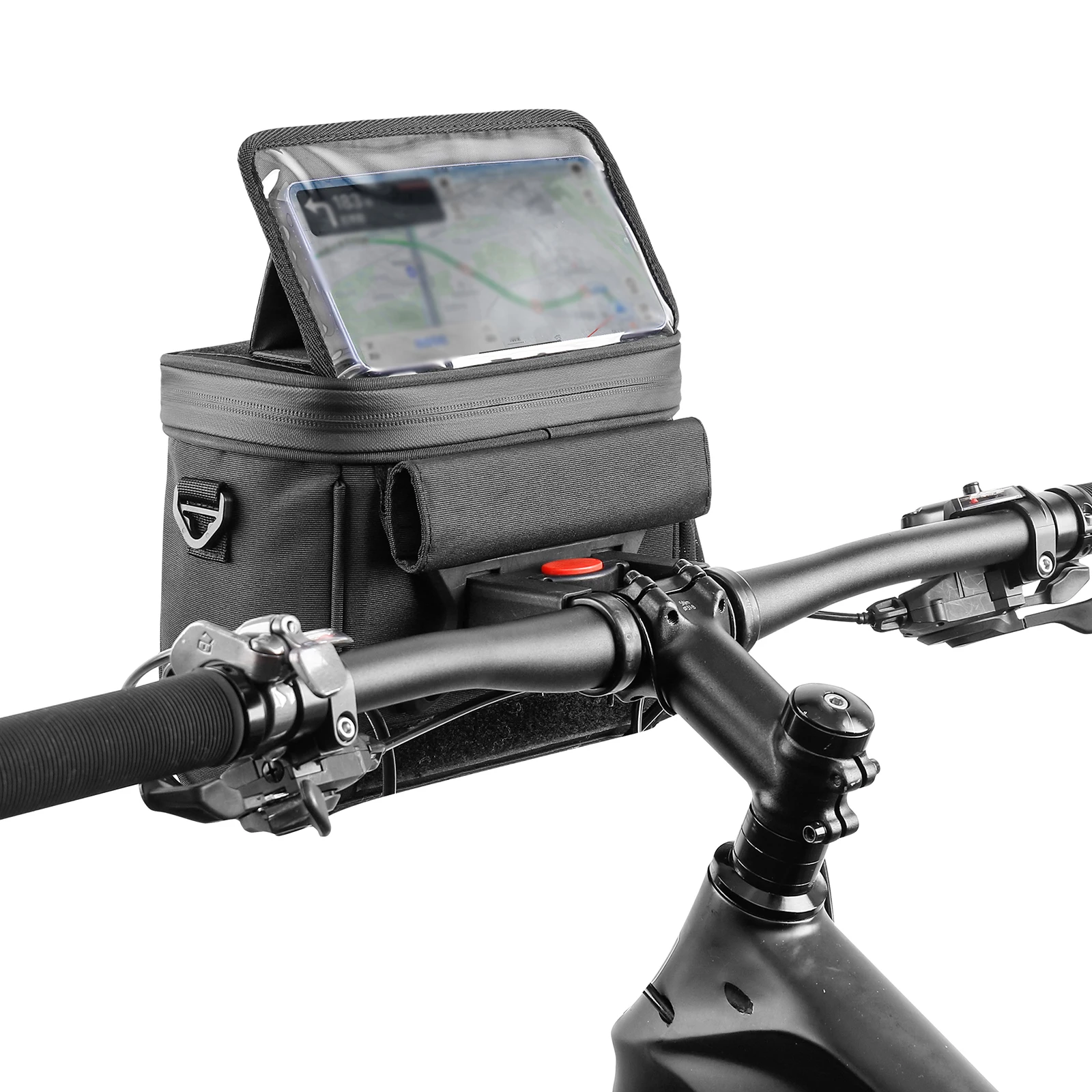 

Touch Screen Folding Bike Bag Large Screen Waterproof TPU MTB Handlebar Pannier Bicycle Front Tube Cycling Bag For 6-7in Phones