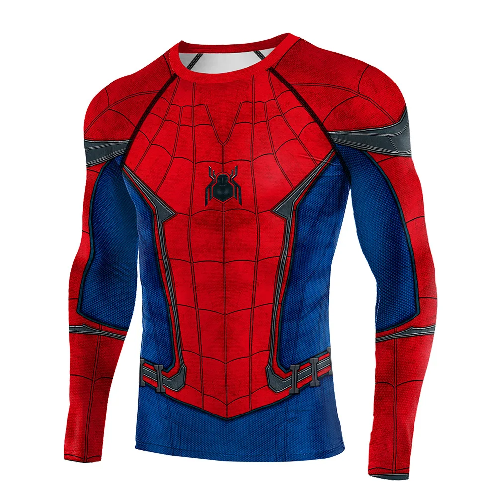 Мужские спортивные трико Spider Home высокоэластичная дышащая футболка с короткими