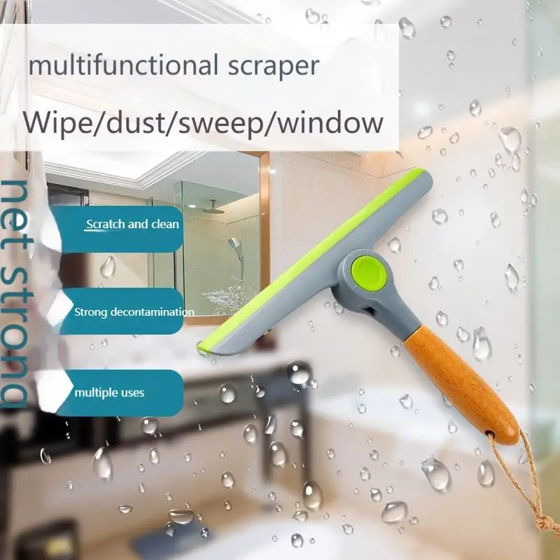 Стеклоочиститель с деревянной ручкой бытовой очиститель стекла для удаления