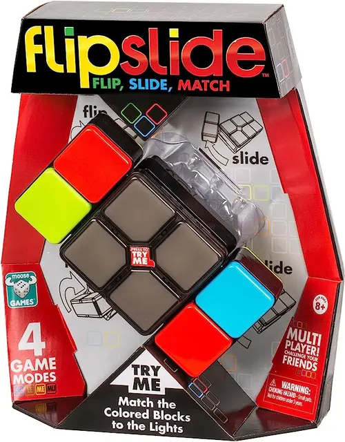 Oonies Flipslide Game, Electronic Handheld Game | Flip, Slide, and Match the Colors to Beat the Clock - 4 Game Modes - Multiplay 1