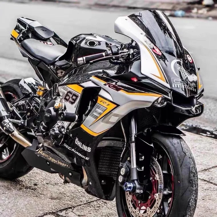 

Новый комплект обтекателей для мотоцикла ABS, подходит для YAMAHA YZF - R1 R1m 2015 2016 2017 2018 2019 15 16 17 18 19, комплект кузова 69