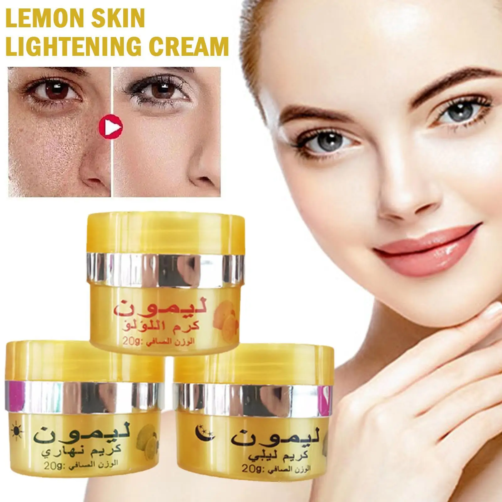 

Whitening Cream With Organic Lemon Dark Spots Age Spots Sun Spot Removal Cream Bleaching Cream Lightening Skin Kit Women