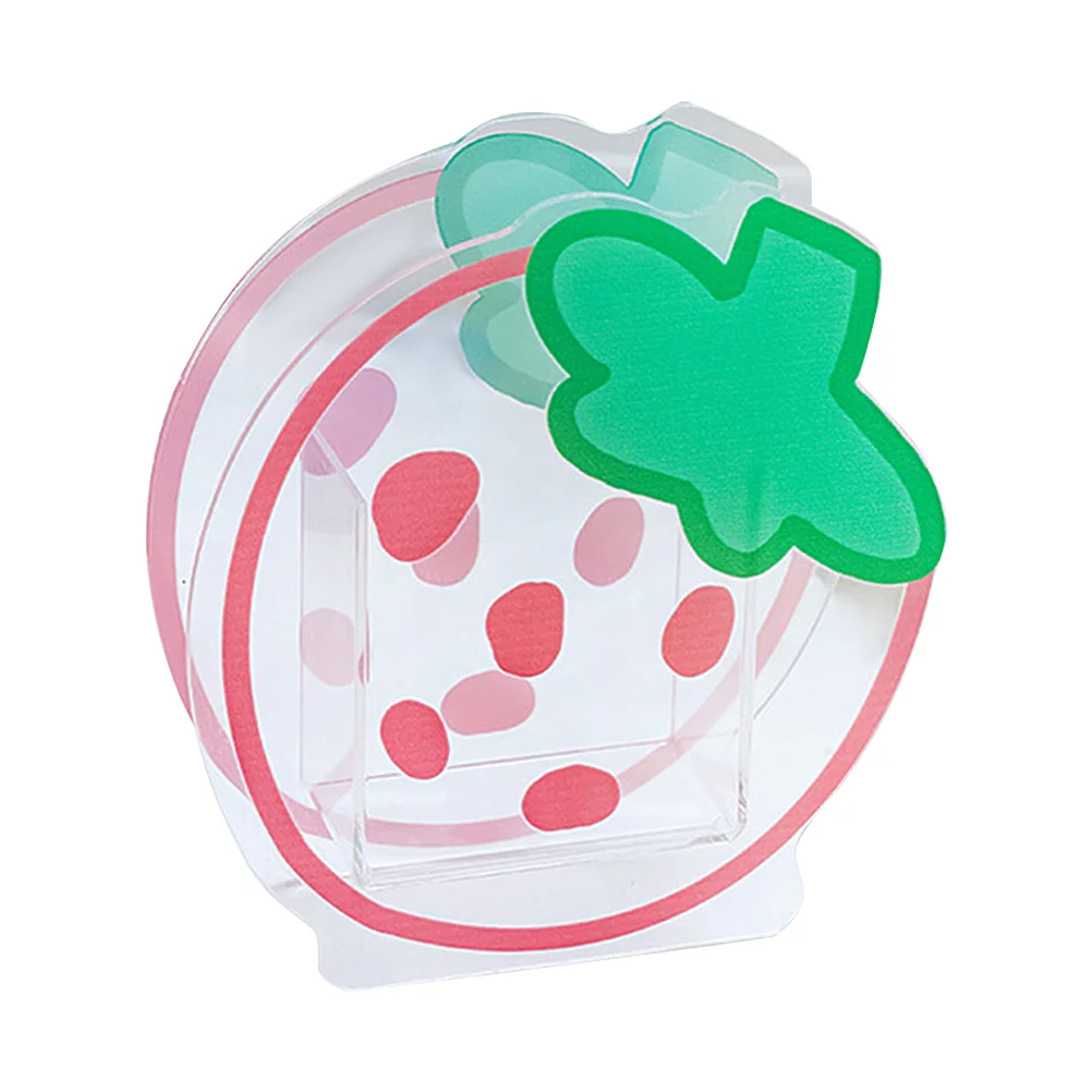 

Desktop Acrylic Pen Holder Strawberry Stationery Holder Desktop Sundries Organizer