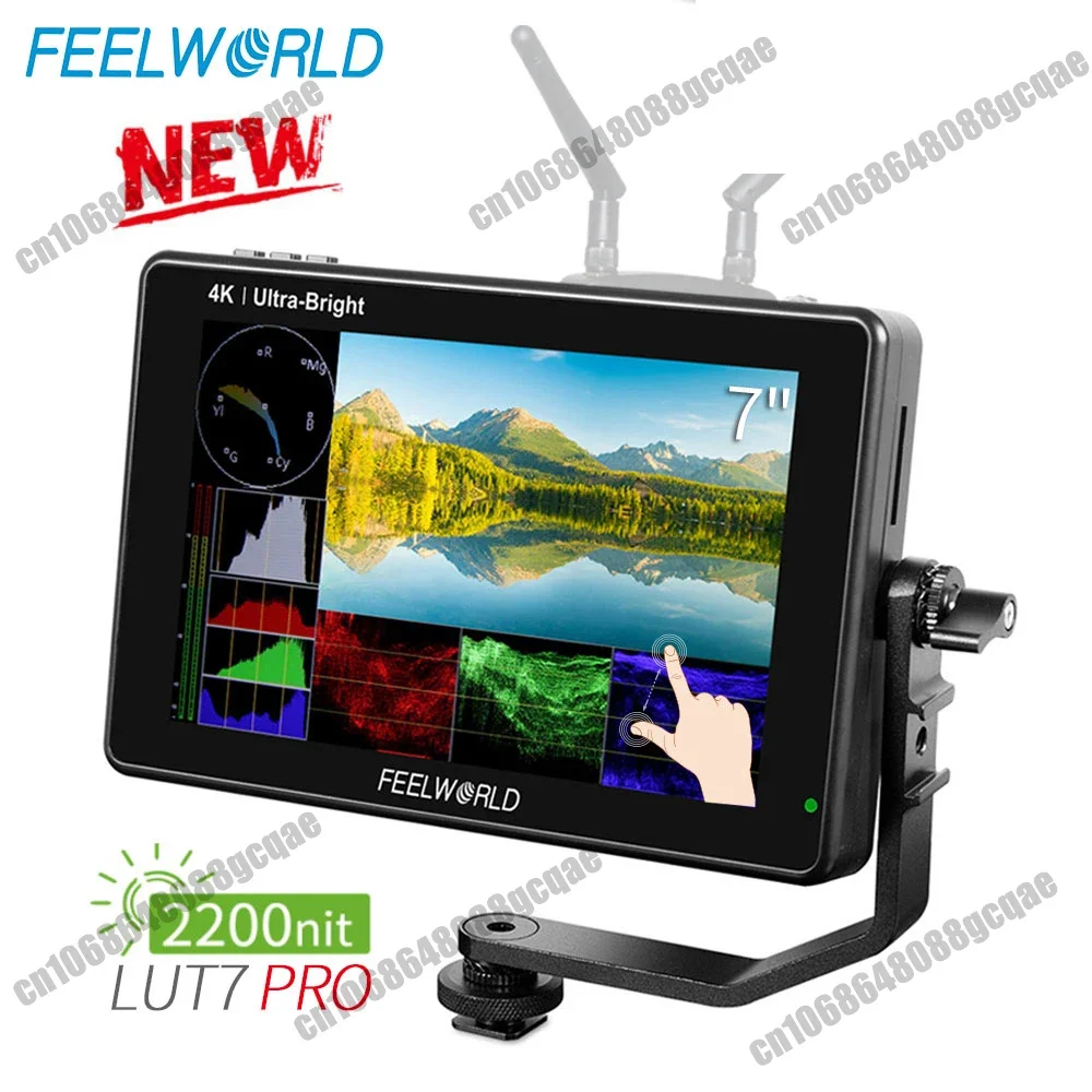 FEELWORLD LUT7S 7-дюймовый 3G-SDI 4KHDMI 2200 нит 3D LUT сенсорный экран DSLR-камера полевой монитор с