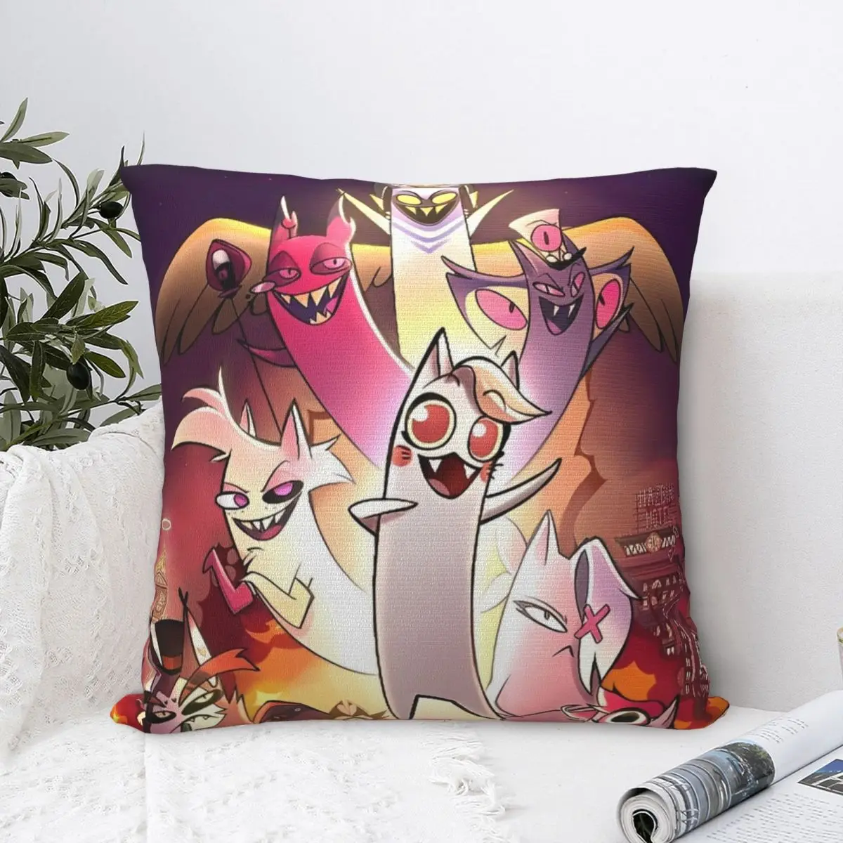 Черная комедия H-HazbinHotels наволочка из полиэстера декоративная чехол для спальни
