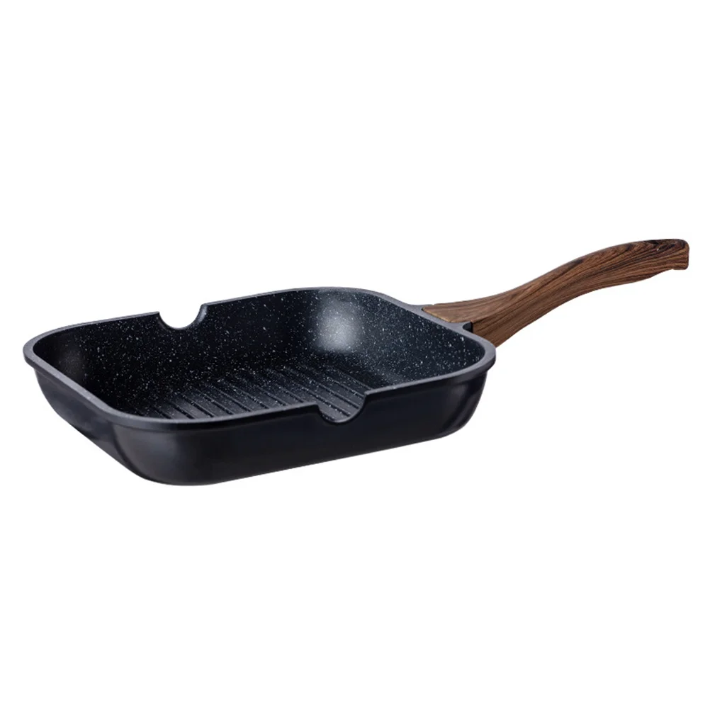 

Steak Wok Handle Design Home Sturdy Frying Egg Pan Frying Pan Non-stick Pan for Restaurant Home