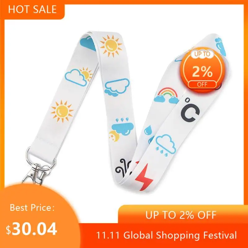 

30 шт. прогноз погоды шнур значок ID мобильный телефон веревка шнурки шейные платки аксессуары ленты