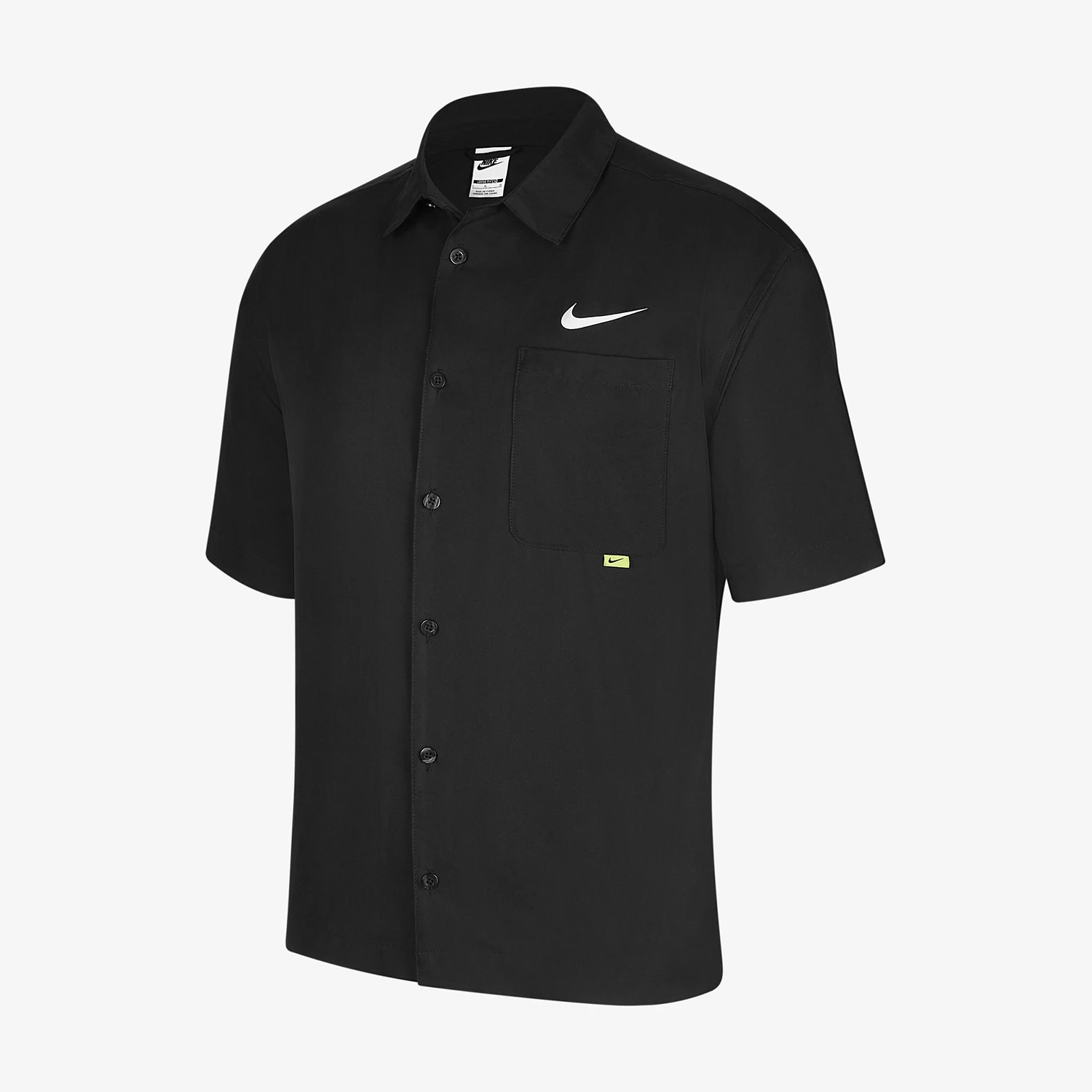 Фото Оригинальная мужская свободная и дышащая рубашка Nike SWOOSH с коротким рукавом DX6308-010 №3