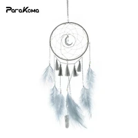 creative simplicity dream catcher wooden beads and feathers wall hanging home decoration ornaments for kids room decor